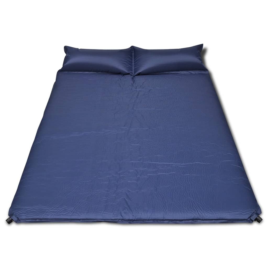vidaXL Slaapmat zelfopblazend blauw 190 x 130 x 5 cm (dubbel)